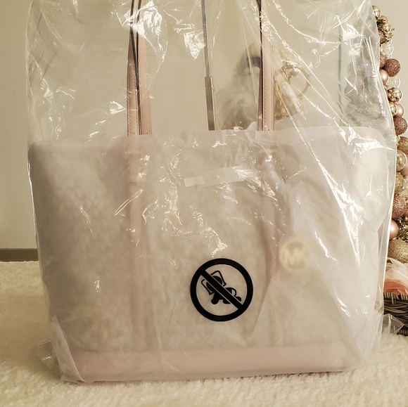 New 🎀 MICHAEL KORS Purse Set Tote LG Vanilla & pink - Picture 14 of 15